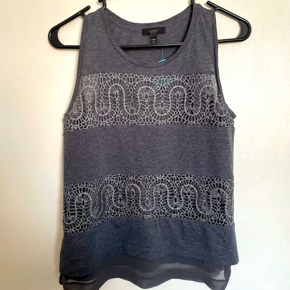J. Crew Sleeveless Lace Top - Size XS - Picture 2 of 12